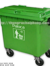Thùng rác nhựa có bánh xe 660L