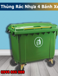Thùng rác nhựa có 4 bánh xe