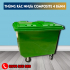 Thùng rác nhựa 4 bánh xe composite 800 lít