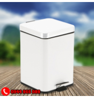Thùng rác inox đạp chân 12 lít trắng