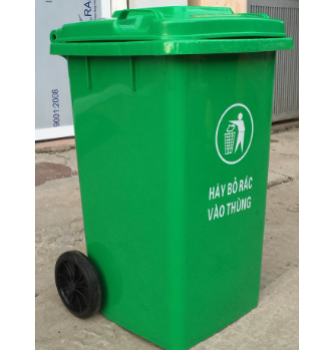 Thùng rác 100L HDPE có 2 bánh xe