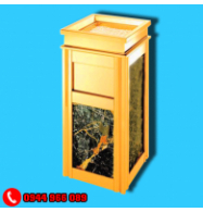Thùng rác đá hoa cương đen