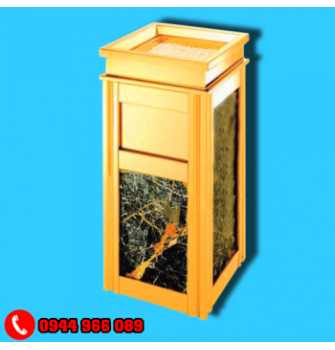 Thùng rác đá hoa cương đen