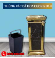 Thùng rác inox đá hoa cương có chân đế
