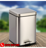 Thùng rác inox đạp chân Bạc xám