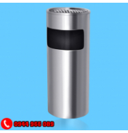 Thùng rác tiền sảnh gạt tàn inox trắng