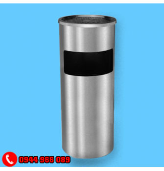 Thùng rác tiền sảnh gạt tàn inox nâu xám