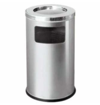 Thùng rác inox tròn có gạt tàn