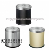Thùng rác inox tròn văn phòng nắp lật bập bênh