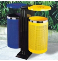 Thùng rác ngoài trời 2 ngăn phân loại rác thải