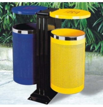 Thùng rác ngoài trời 2 ngăn phân loại rác thải