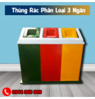 thùng rác nhựa 3 ngăn