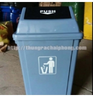 Thùng rác nhựa 60L nắp bập bênh