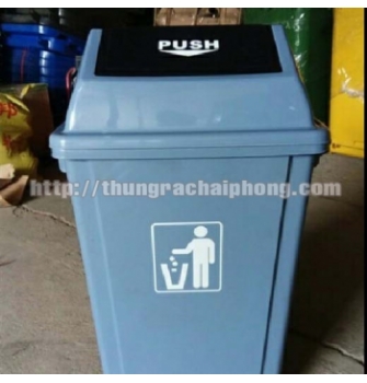 Thùng rác nhựa 60L nắp bập bênh