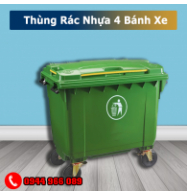 Thùng rác nhựa có 4 bánh xe