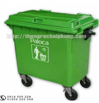 Thùng rác nhựa có bánh xe 660L