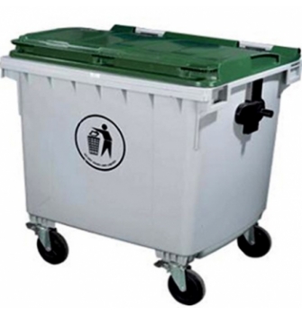 Thùng rác nhựa hdpe 1100L có bánh xe
