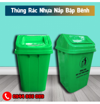 Thùng rác nhựa nắp lật