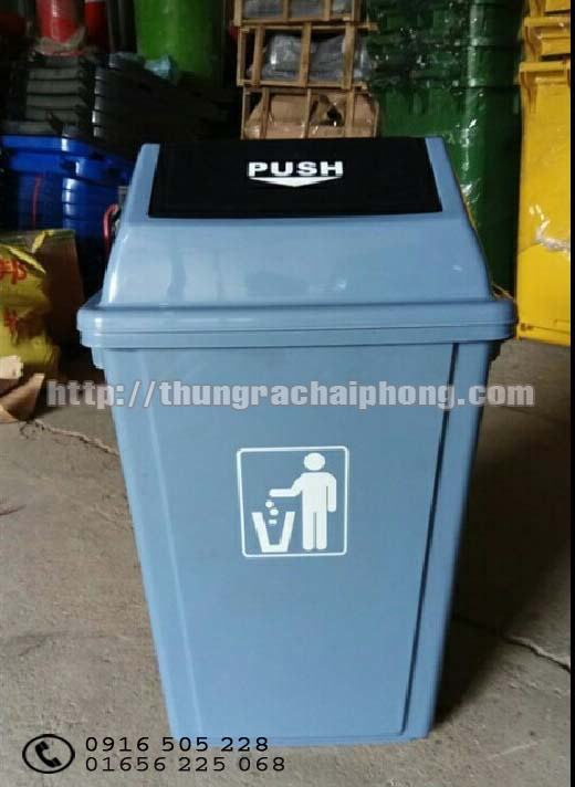 thùng rác nhựa 60l nắp bập bênh tại hải phòng